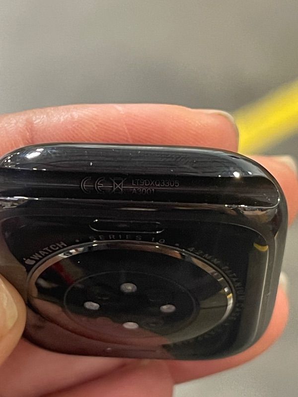 Photo 1 of *****LOCKED**** Apple Watch Series 10 [GPS + Cellular 42mm case] Smartwatch with Slate Titanium Case with Black Sport Band - S/M. Fitness Tracker, ECG App, Always-On Retina Display, Water Resistant