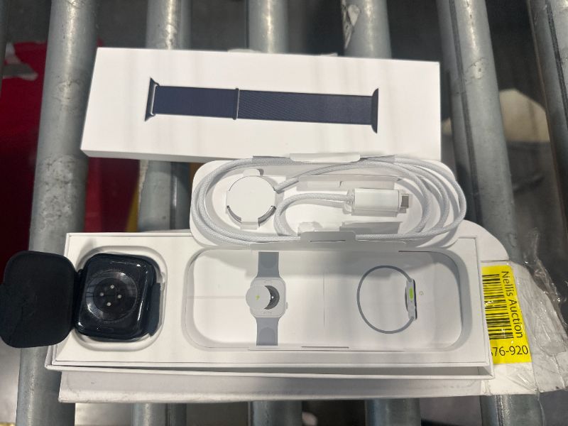 Photo 1 of Apple Watch Series 7 [GPS 45 mm case] Smartwatch with Black Aluminum Case with Ink Sport Loop