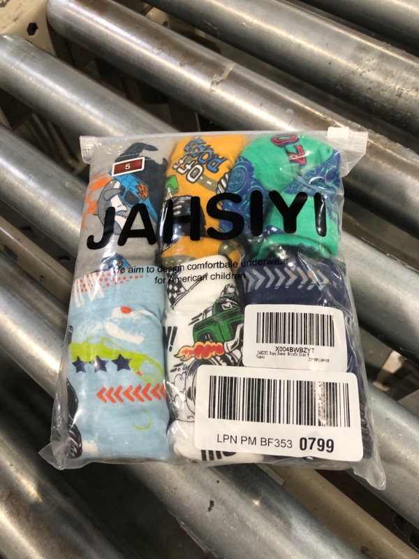 Photo 2 of JAHSIYI Boys Underwear Toddler 100% Organic Cotton Boxer Briefs Little Kids Monster Truck Boxers Childrens Underpants Size 5T Age 5 Years Old Undies Small Clothes