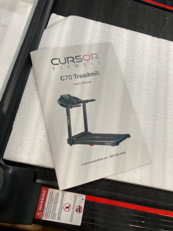 Photo 4 of ***IT DOES NOT HAVE REMOTE CONTROL*** CURSOR FITNESS Home Folding Treadmill with Pulse Sensor, 2.5 HP Quiet Brushless, 7.5 MPH, 265 LBS Capacity