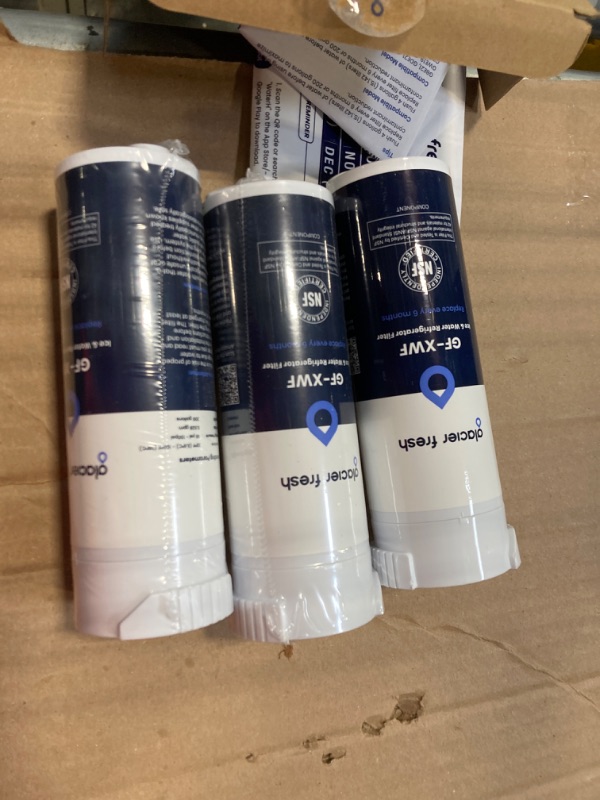 Photo 2 of ***TWO NEW FILTERS AND ONE OPENED (USED)*** GLACIER FRESH XWF Replacement For GE XWF Refrigerator Water Filter Pack of 3 