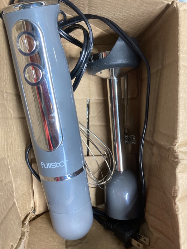 Photo 2 of ***DAMAGE BOX*** Immersion Blender Set, Hand Blender Electric, Immersion Blender Handheld, 9-Speed, 500W Handheld Blender - Hand Blenders Immersion, Hand Mixer Electric Blenders, Smoothie Blender (3-in-1, Gray)