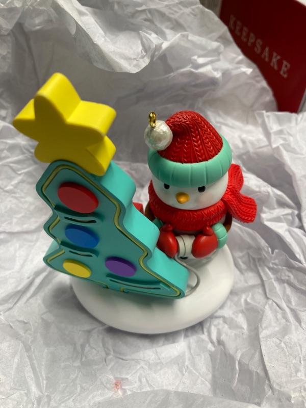 Photo 3 of ***It does not have a charging cable*** Hallmark Keepsake Christmas Ornament 2024, Light It Up! With Light, Snowman Collectors Gifts