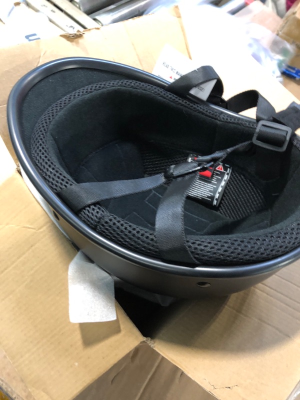 Photo 1 of Yesmotor Motorcycle Helmet Half Shell Hawk Style Helmets Compact Lightweight Open Face for Motorcycle Street Bike Cruiser Moped - DOT Approved (Matte Black,XXL)