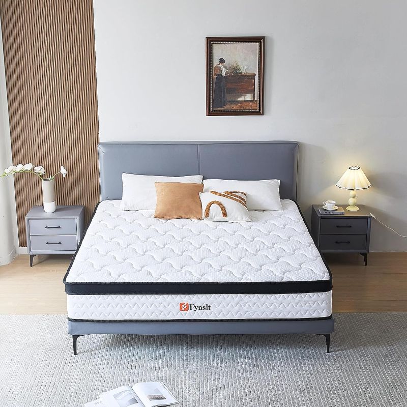 Photo 1 of ***Stock photo is a similar item*** King Size Mattress, 12 Inch Memory Foam Hybrid Mattress King, Pocket Spring Mattress in a Box for Motion Isolation,Strong Edge Support, Pressure Relief, Plush Feel, CertiPUR-US