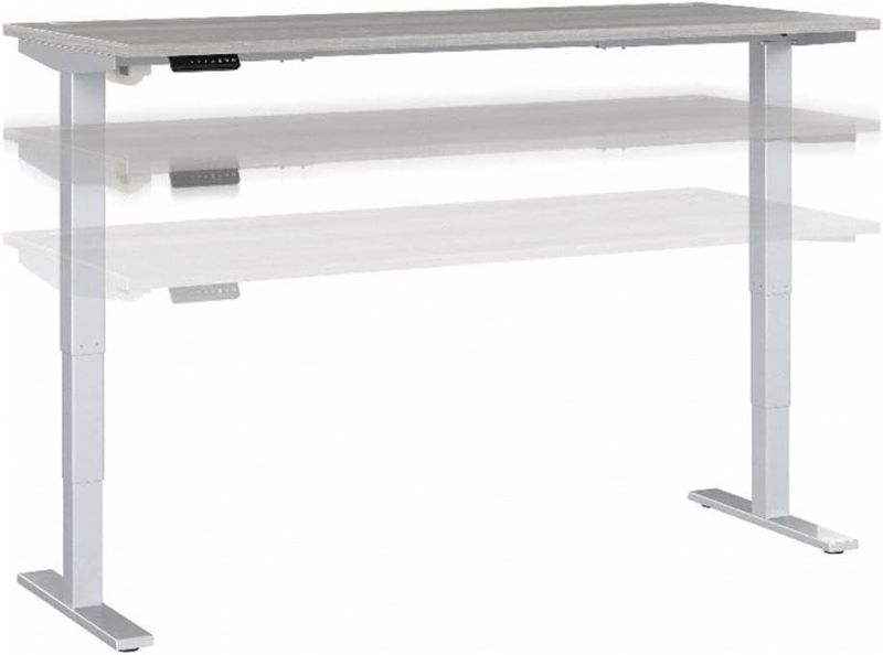 Photo 1 of ***stock photo is a similar item of a different color*** Bush Business Furniture Electric Height Adjustable Standing Desk with Silver Base, Ergonomic Sit-Stand Computer Table for Home and Professional Office