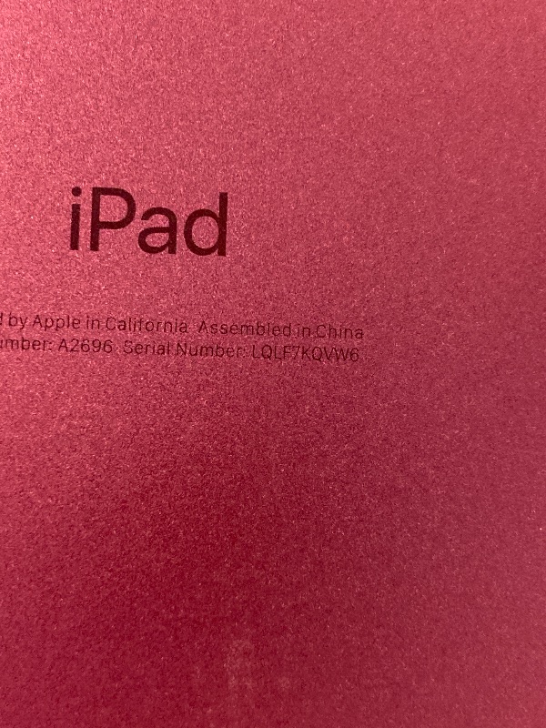 Photo 5 of ***Locked, requires MacBook to reset***Apple iPad (10th Generation): with A14 Bionic chip, 10.9-inch Liquid Retina Display, 64GB, Wi-Fi 6, 12MP front/12MP Back Camera, Touch ID, All-Day Battery Life – Pink