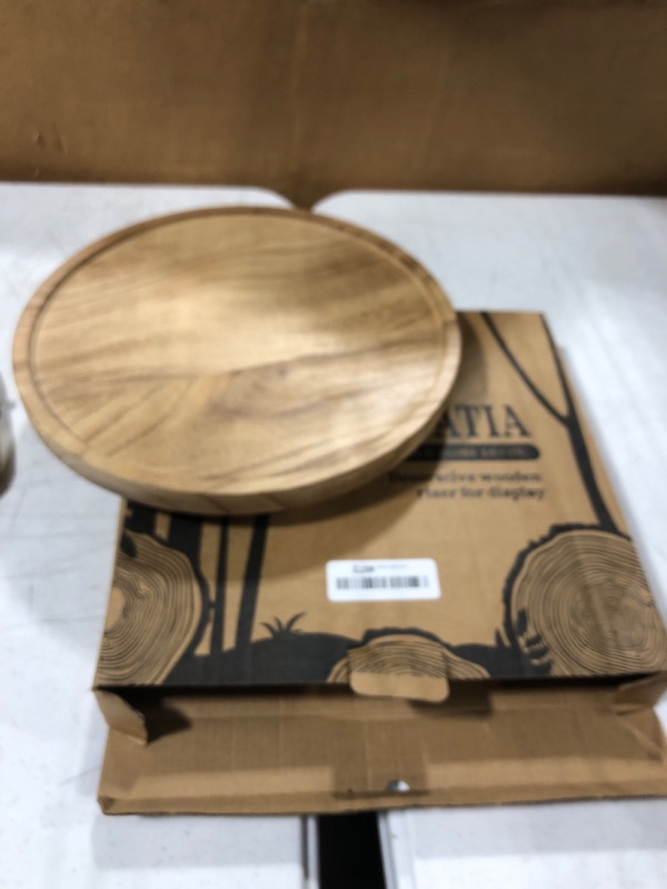 Photo 2 of 
10" Acacia Wood Lazy Susan Organizer Kitchen Turntable for Cabinet Pantry Table Organization
