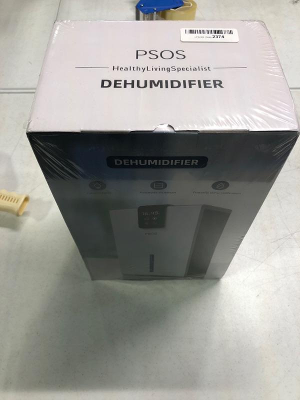 Photo 2 of ***SEALED*** PSOS Dehumidifier for Home, 118 OZ Water Tank, Dehumidifiers for Room 980 sq.ft, Dehumidifiers for Bathroom Bedroom Basement with Humidity monitoring, Auto Shut Off, 7 Colors Light(White)