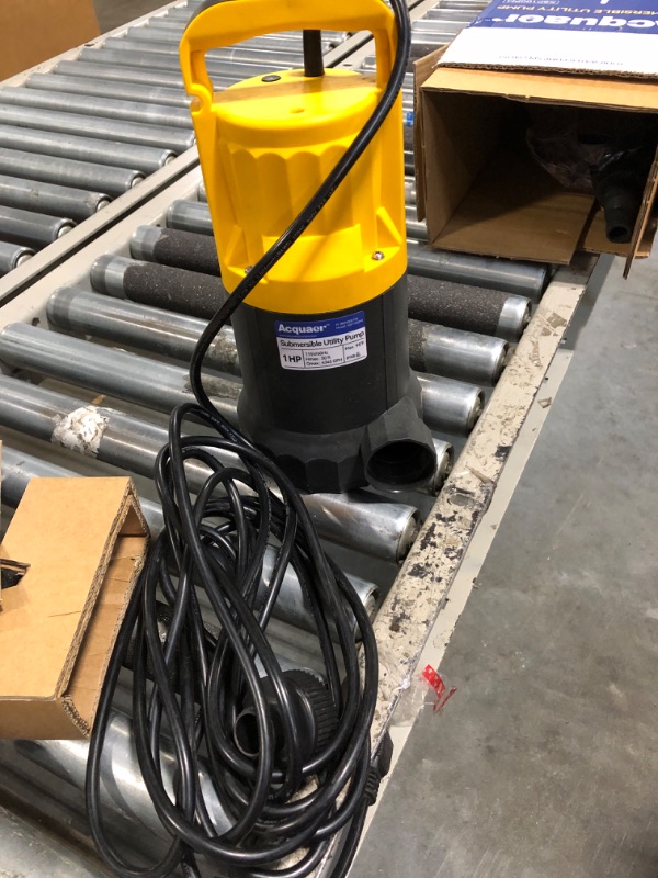 Photo 2 of ***USED*****Acquaer 1HP Sump Pump 4345GPH Submersible Water Pump, Manual Utility Pump, Water Removal for Hot Tub, Pools, Basements, Garden Pond