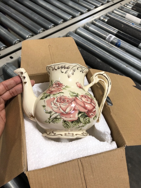 Photo 2 of ***MISSING PART****YOLIFE Red Rose Tea Pot