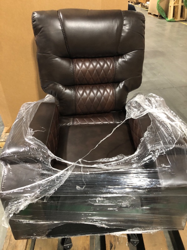 Photo 2 of ***PARTIAL SET*****USED*****SIMILAR****CANMOV Electric Power Recliner Chair with USB Ports and Cup Holders, Breathable Leather Home Theater Seating with Hidden Arm Storage (Brown)