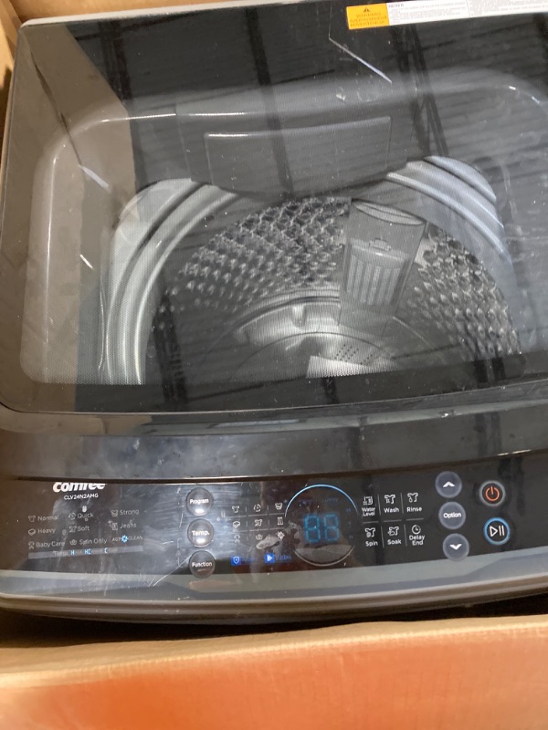 Photo 1 of ****USED****COMFEE’ Washing Machine 2.4 Cu.ft LED Portable Washing Machine and Washer Lavadora Portátil Compact Laundry, 8 Models, Environmentally Friendly, Child Lock for RV, Dorm, Apartment Magnetic Gray 2.4cu.ft Gray