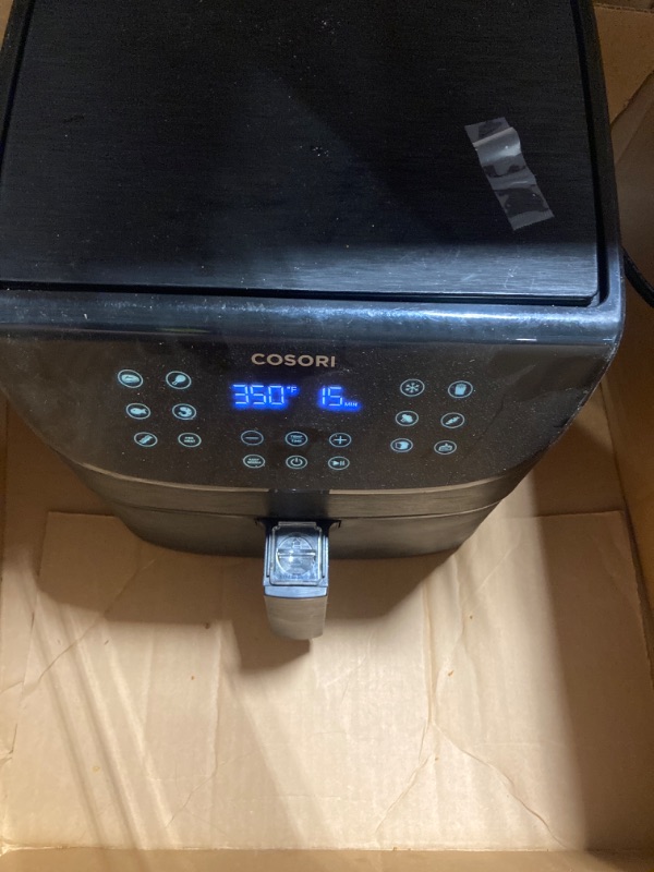 Photo 3 of *** VERY USED AND DIRTY *** COSORI Pro Gen 2 Air Fryer 5.8QT, Upgraded Version with Stable Performance & Sleek New Look, 13 One Touch Functions, 100 Paper & 1100 Online Recipes, Dishwasher-Safe Detachable Square Basket, Black