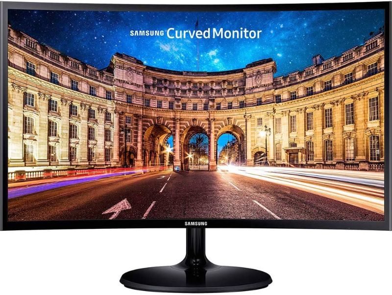 Photo 1 of    Samsung CF390 Series 27 inch FHD 1920x1080 Curved Desktop Monitor for Business, HDMI, VGA, VESA mountable, 3-Year Warranty, TAA (C27F390FHN), Black