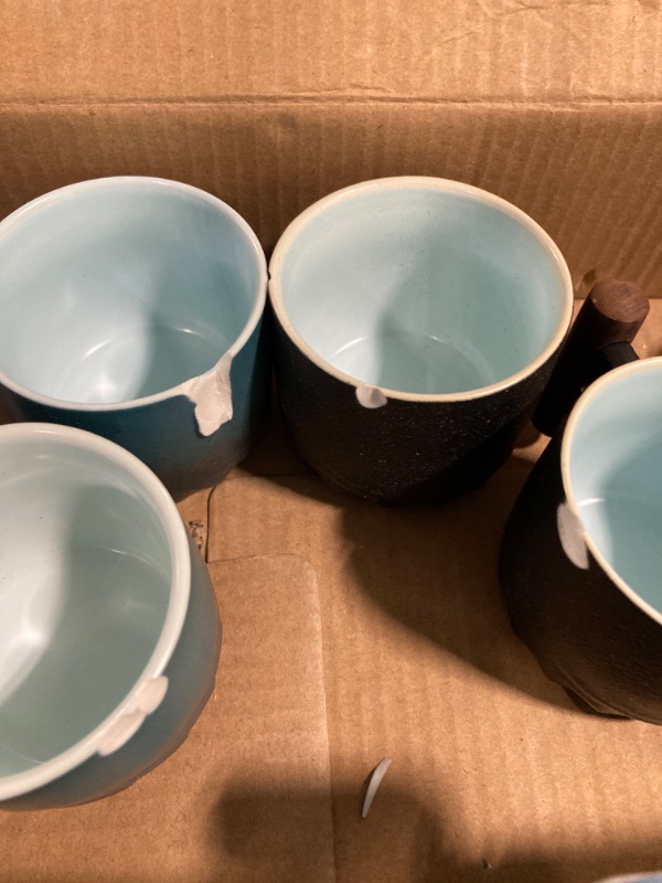 Photo 3 of ***Missing one***
BlogBlog Ceramic Espresso Cups with Wooden Handle Espresso Shot Cups Ceramic Tea Cups Porcelain Demitasse Cups for Coffee or Tea, 3oz (Black&Blue&Green, 6)