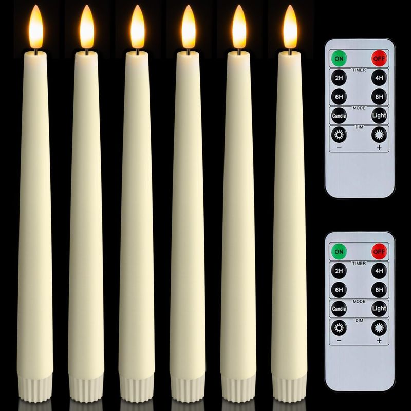 Photo 1 of ***Not Exact***
6 Pcs Waxy Flameless Taper Candles