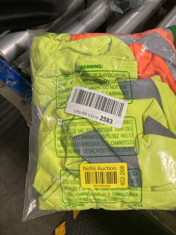 Photo 1 of FONIRRA 3 Pack Safety Reflective High Visibility Shirt for Men ANSI Class 3 Hi Vis Construction Work Shirts with Short Sleeve(Multi_,2XL)