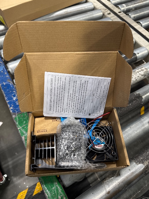 View 2 of VIGELA BERM-Series100~240VAC PID Temperature Controller Kit Equipped with K-Type Thermocouple,Solid State Relay(40DA DC to AC)Heat Sink, Cooling Fan with Bracket and Protective Grille Thermal Grease