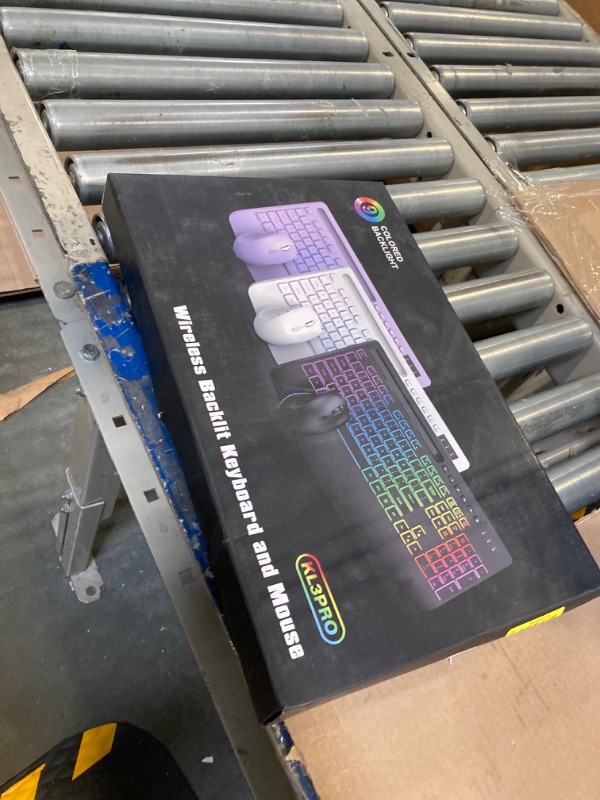 Photo 1 of SABLUTE Wireless Keyboard and Mouse Combo, 9 Backlit Effects, Wrist Rest, Phone Holder, 2.4G Lag-Free Ergonomic Keyboards, Rechargeable Silent Cordless Set for Computer, Laptop, Mac, Windows?Purple?