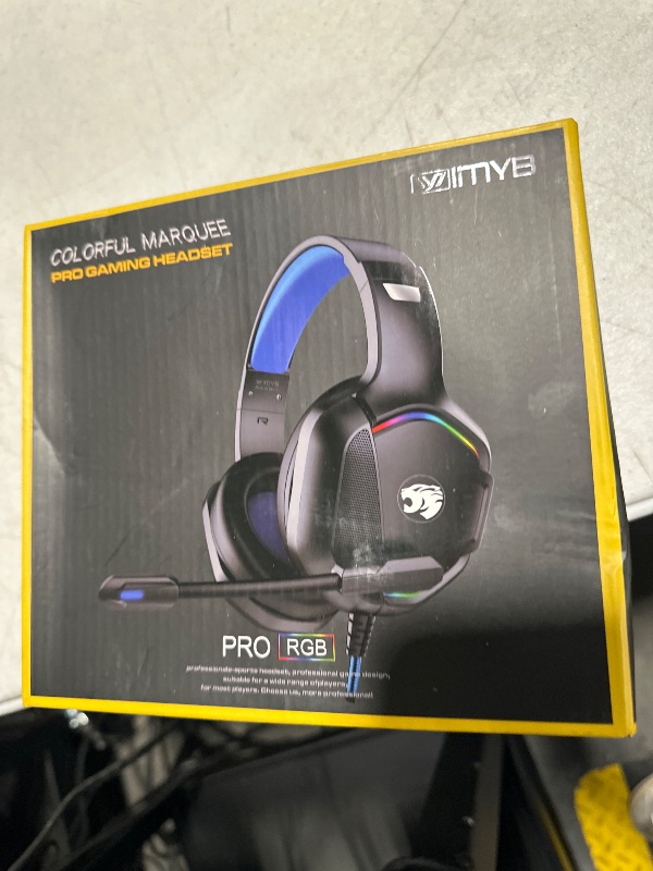 Photo 1 of A36 Gaming Headset with Microphone for Pc, Xbox One Series X/s, Ps4, Ps5, Switch, Stereo Wired Noise Cancelling Over-Ear Headphones with Mic for Computer, Laptop, Mac, Nintendo, Gamer (Blue)