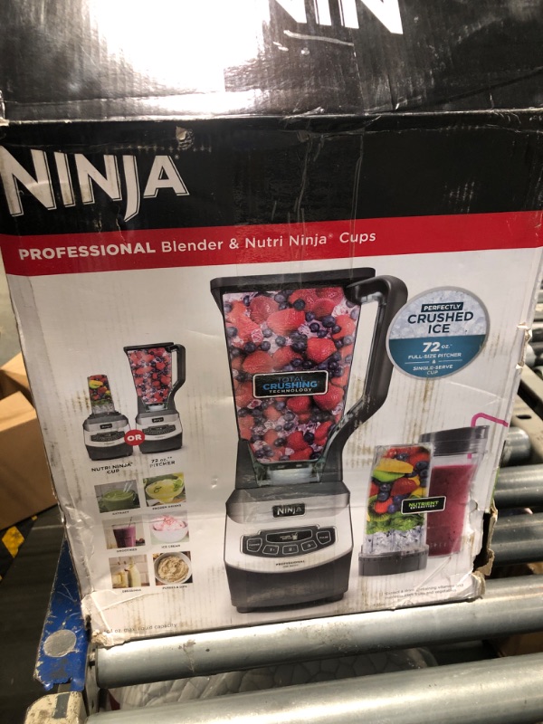 Photo 1 of 
Ninja BL660 Professional Compact Smoothie & Food Processing Blender, 1100-Watts, 3 Functions -for Frozen Drinks, Smoothies, Sauces, & More, 72-oz.* Pitcher, (2) 16-oz. To-Go Cups & Spout Lids, Gray