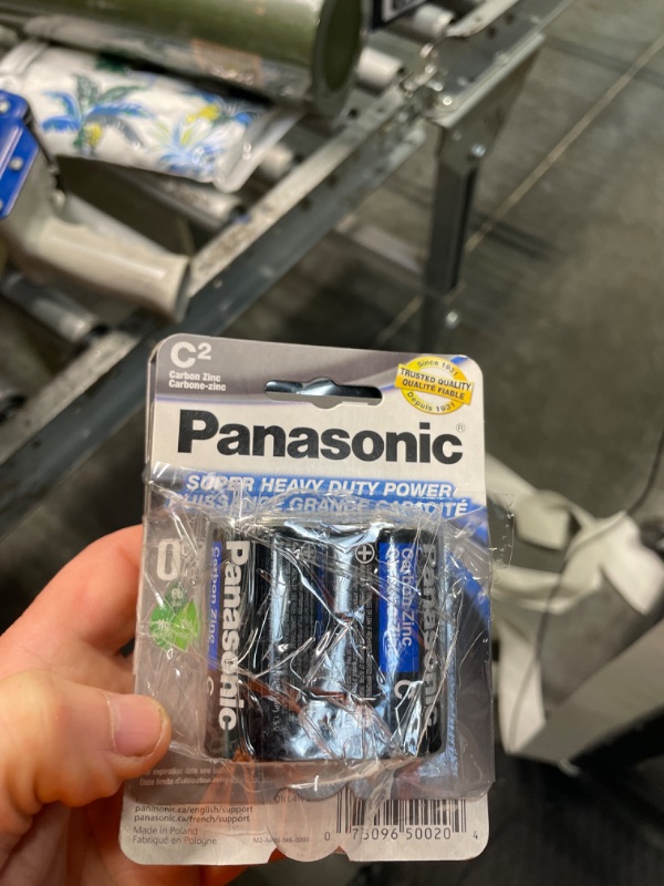 Photo 2 of 3 Pack Panasonic 2 Pack Of "C" Carbon Zinc Battery With 1.5V For Use In Low Drain Devices