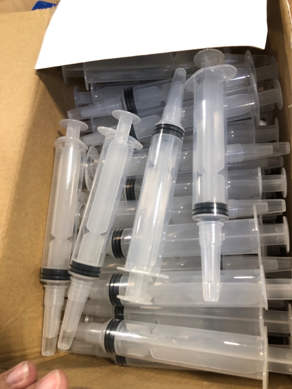 Photo 3 of 100 Packs Halloween Jello Syringes, 20ml Resuable Plastic Party Jello Syringes, BPA-Free, Halloween Party Supplies Dispensing Syringe Jelly Cups for Adults and Kids