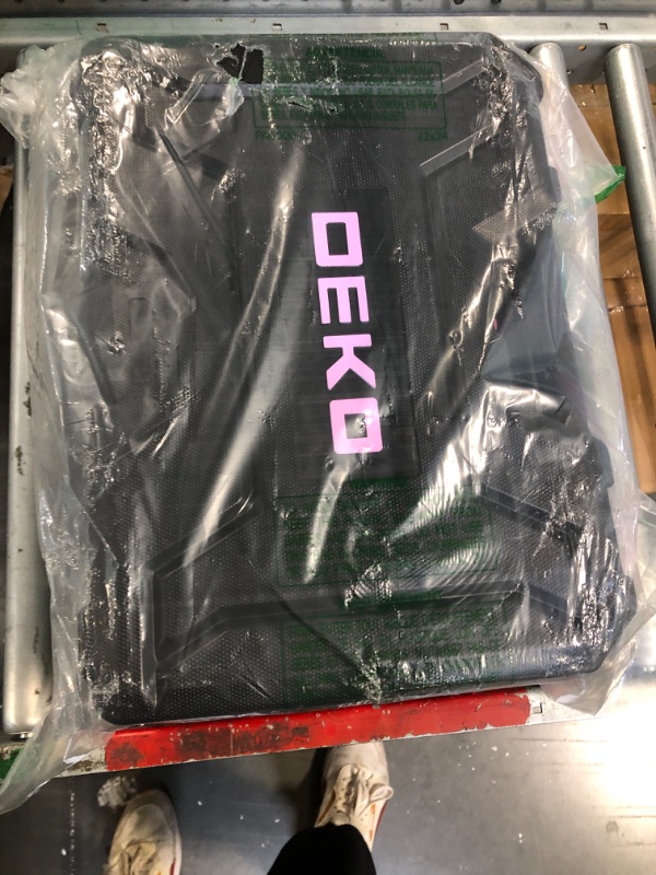 Photo 1 of Pink Tool Kit Box Drill Set?DEKOPRO Home Mechanic Toolbox with 12V Power Cordless Drill Hand Repair Tools Sets Combo Kits Storage Organizer Drawer Case for Women