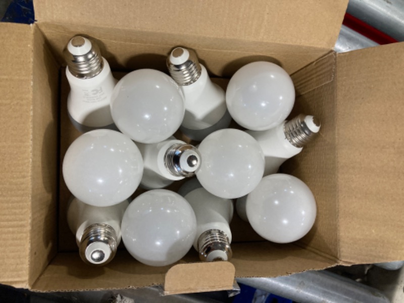 Photo 1 of 12-Pack A19 LED Light Bulbs, 100W Equivalent Bulbs, 13W 5000K Daylight White LED Bulbs with Standard E26 Medium Base, Super Bright 1500 Lumens, CRI85+, No Flicker Non-Dimmable Bulbs for Lamp