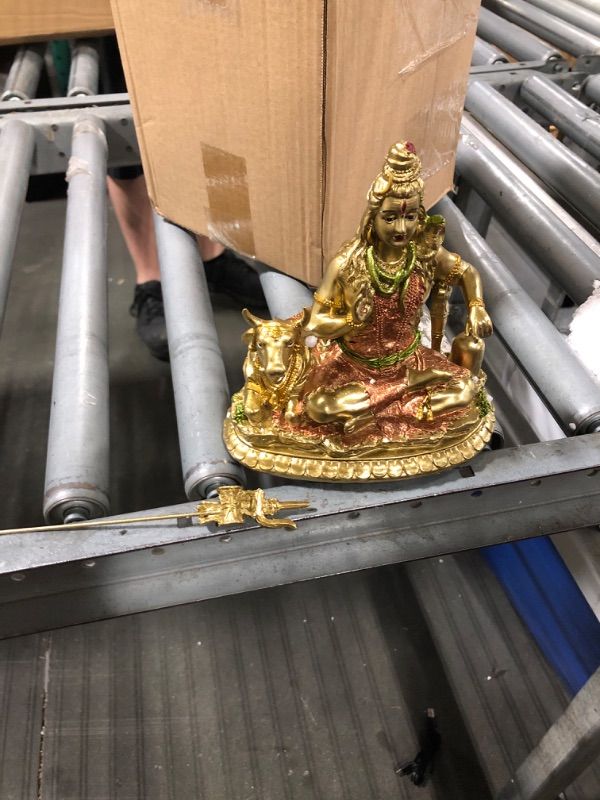 Photo 3 of ***Staff damaged*** Indian God Shiva Idol Statue - Hindu God Lord Shiva Statue Indian Home Temple Mandir Pooja Item Murti Decor Diwali Gifts Meditation Yoga Room Altar Decoration
