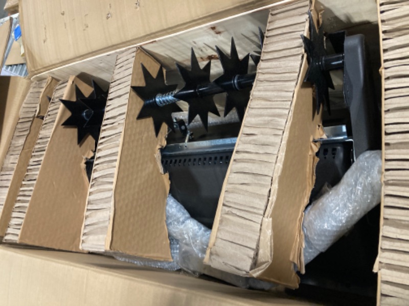 Photo 1 of VEVOR Broadcast Spreader, 100 LB Tow Behind Poly Drop Spreader with 10" Wheels, Steel Spike Aerator, Fertilizer Spreader, Garden Seeder, and Salt Spreader, for Residential, Farm, Tough Terrain, Black