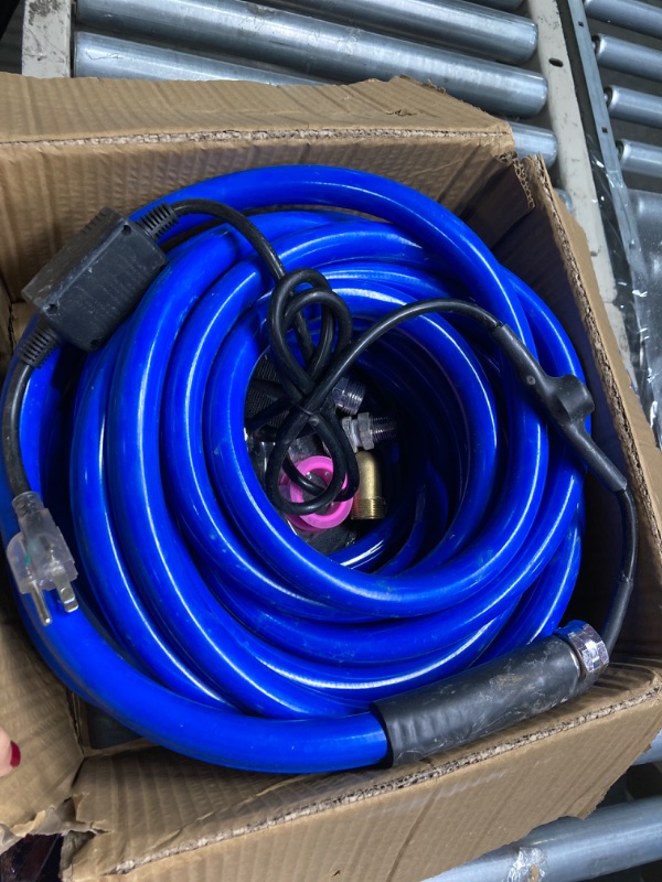 Photo 2 of ***VERY DIRTY*** BHB Upgraded 50 FT Heated Water Hose 5/8" ID Compatible with RV -45 ? Antifreeze Energy Saving Thermostat RV Accessories, with Storage Bag and 4 Types of Adapters