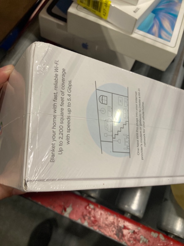 Photo 4 of **FACTORY SEALED**
Google Nest WiFi Pro - Wi-Fi 6E - Reliable Home Wi-Fi System with Fast Speed and Whole Home Coverage - WPS - Mesh Wi-Fi Router - Fog