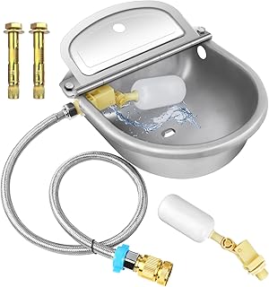 Photo 1 of Automatic Animal Drinking Water Bowl with Float Valve, 304 Stainless Steel Kit Includes Bowl, Pipe