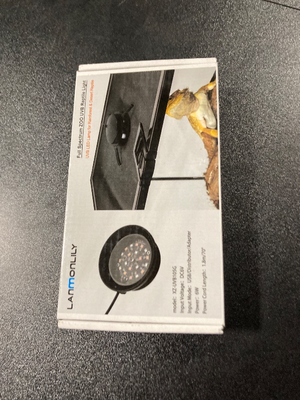 Photo 1 of Lanmonlily UVB Reptile Light with Dimmer & Timer, UVA UVB Light for Reptiles for Rainforest & Desert Reptile, Adjustable Brightness UVB Light Fixture for Spiders, Python, Turtles, Bearded Dragon Light