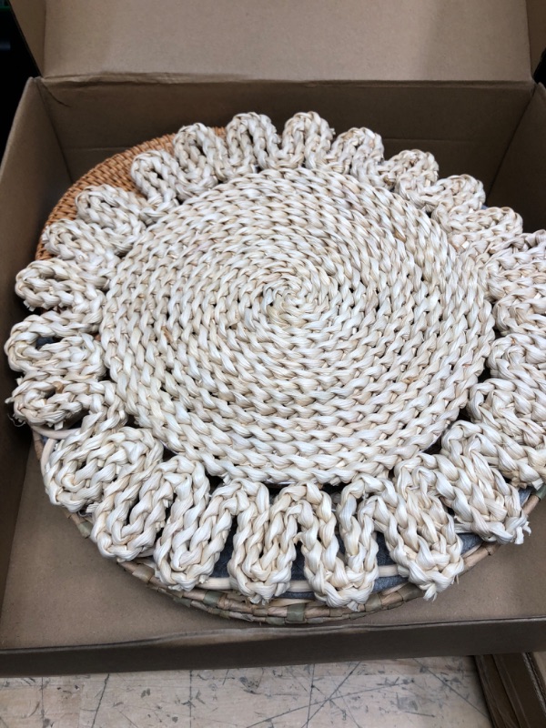 Photo 1 of (READ FULL POST) Wall Basket Decor Set of 7, Boho Wall Decor, Woven Basket Wall Decor, Wall Hanging Decor, Rattan Wall Decor, Decorative Handcrafted Seagrass Baskets Hang for African Decor, Living Room, Bedroom