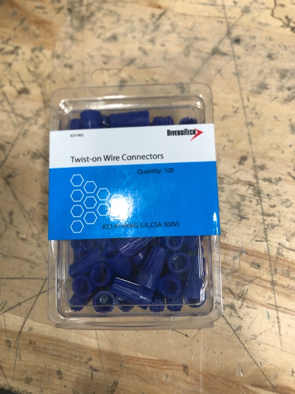 Photo 2 of 100 PCS P2 Blue Spring Insert Twist Caps Connection Electrical Wire Connectors Nuts Screw Terminals Assortment (Blue)