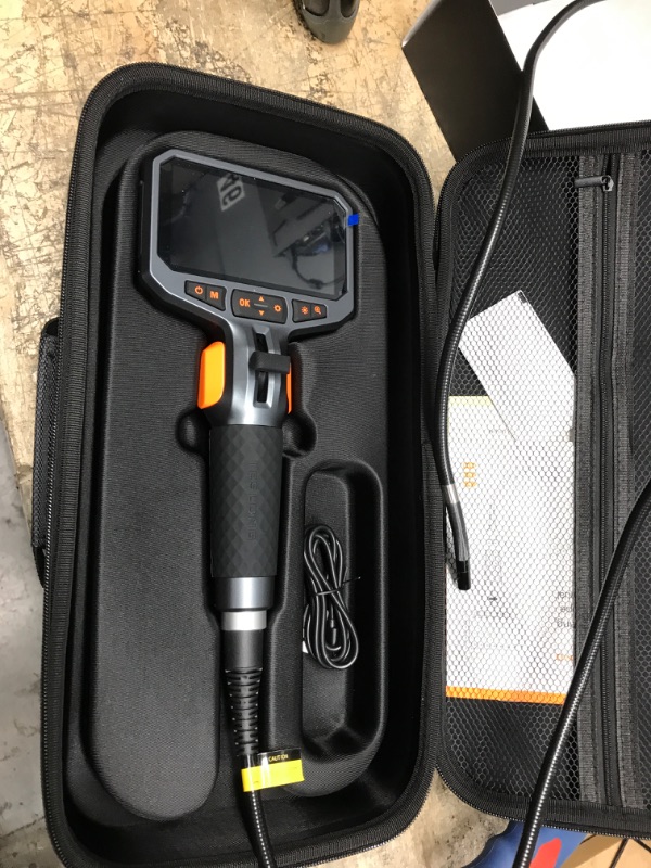 Photo 2 of ***SEE NOTES*** 
Articulating Borescope with Dual Lens Endoscope Camera, Teslong Two-Way Articulated Industrial Inspection Camera with LED Light, Flexible Mechanic Fiber Optic Snake Scope Cam for Wall Automotive-5FT