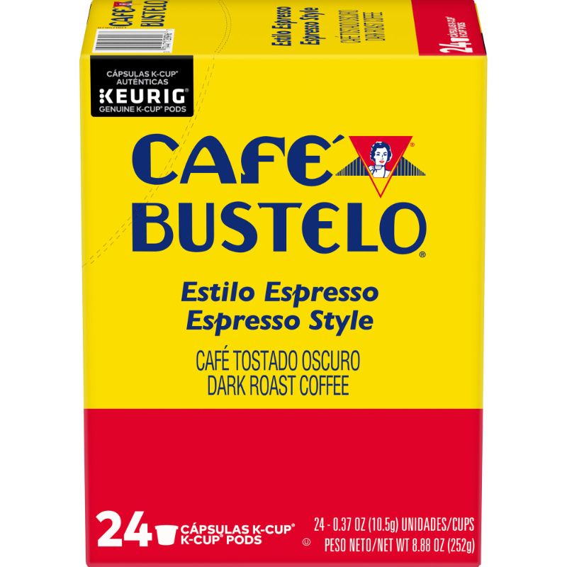 Photo 1 of *5/20/2025* Cafe Bustelo Espresso Style Dark Roast Coffee Keurig K-Cup Pods 24 Count Box
