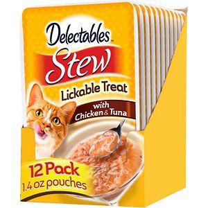 Photo 1 of *12/22/2024* Hartz Delectables Stew Chicken & Tuna Lickable Cat Treat, 1.4-oz, Case of 12
