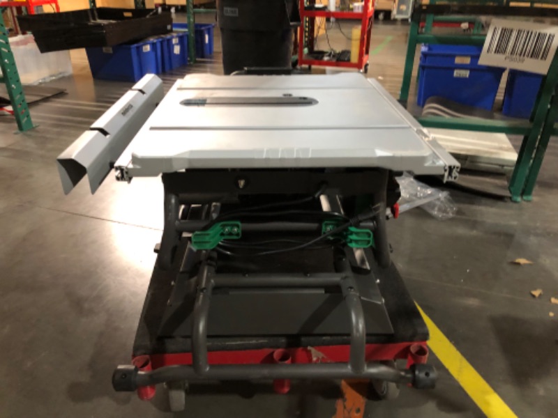 Photo 6 of ***USED - DAMAGED - INCOMPLETE - NO PACKAGING - SEE PICTURES***
Metabo HPT Table Saw | 10-Inch Blade | 35-Inch Rip Capacity | Fold & Roll Stand | 8 x 13/16-Inch Dado Capacity | C10RJS