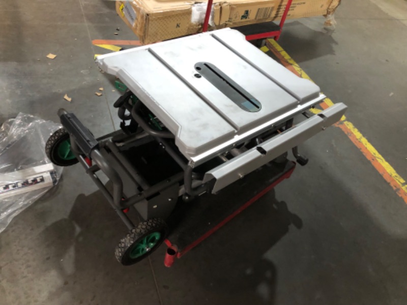 Photo 5 of ***USED - DAMAGED - INCOMPLETE - NO PACKAGING - SEE PICTURES***
Metabo HPT Table Saw | 10-Inch Blade | 35-Inch Rip Capacity | Fold & Roll Stand | 8 x 13/16-Inch Dado Capacity | C10RJS