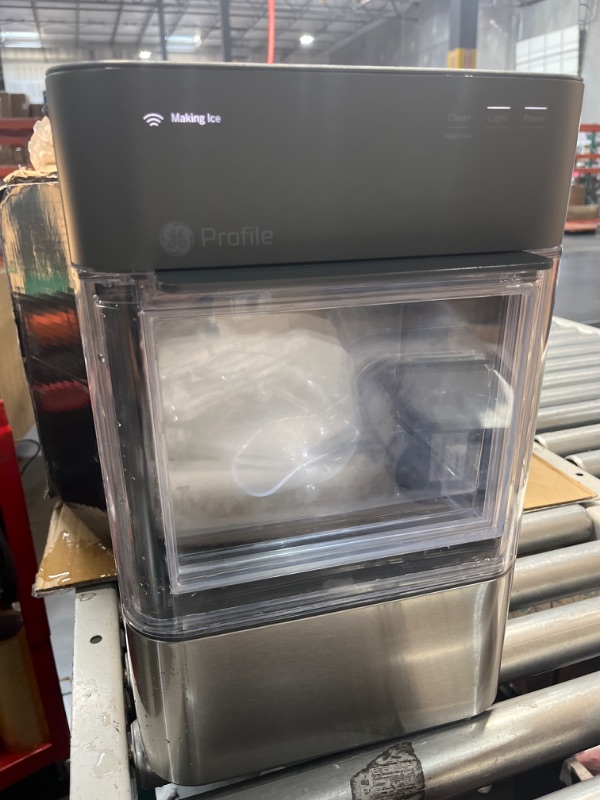 Photo 5 of (UNTESTED) GE Profile Opal 2.0 XL with 1 Gallon Tank, Chewable Crunchable Countertop Nugget Ice Maker, Scoop included, 38 lbs in 24 hours, Pellet Ice Machine with WiFi & Smart Connected, Stainless Steel Opal 2.0 + XL Side Tank Stainless Steel