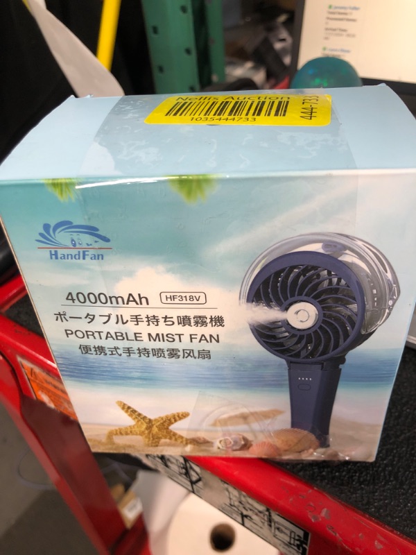 Photo 2 of ***(MISSING POWER CORD) ***
HandFan 2024 Upgraded 4000mAh Portable Misting Fan with Charger, Rechargeable Handheld Personal Mister Fan, Spray Water Mist Fan, Foldable Electric Hand Fans for Beach, Travel, Outdoors(Royal Blue)