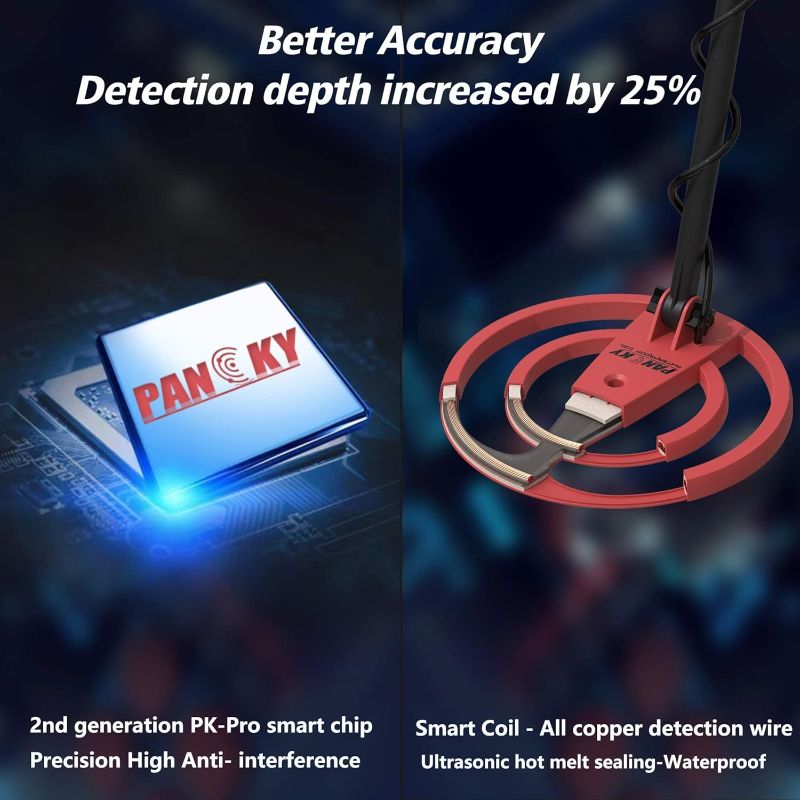 Photo 4 of (READ FULL POST) PANCKY Metal Detectors for Adults Waterproof - Professional Higher Accuracy Gold Detector with LCD Display, 5 Mode, Advanced DSP Chip 10" Coil Metal Detectors - PK0075