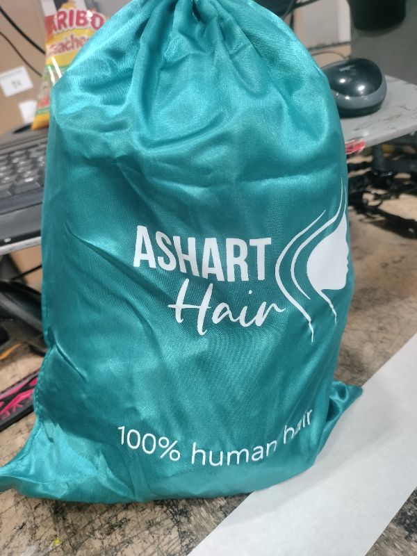 Photo 4 of Ashart Pre Bleached Knots Deep Wave 13x4 Lace Front Glueless Wigs Human Hair Pre plucked Bleached Knots Lace Front Wig Natural Hairline for Women 200 Density HD Transparent Lace Wig 24 inch