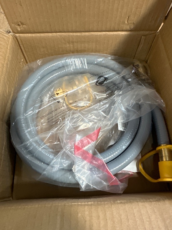 Photo 2 of 12 Feet 1/2-Inch Natural Gas Hose with Quick Connect Fitting for BBQ, Grill, Pizza Oven, Patio Heater and More NG Appliance, Propane to Natural Gas Conversion Kit - CSA Certified