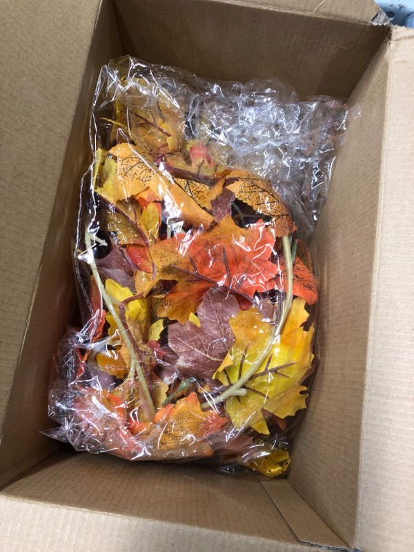 Photo 1 of (READ FULL)  POST CQURE 1 Pack Fall Leaf Garland, Hanging Vines Garland Artificial Fall Maple Leaves Garland Thanksgiving Decor for Home Wedding Fireplace Party