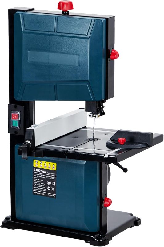 Photo 1 of 
8 Inch Band Saw, 0-45 Tilting Range, 3A & 1800RPM Pure Copper Motor Bandsaw, Benchtop Band Saw with Fence and Miter Gauge, for Woodworking Aluminum Plastic